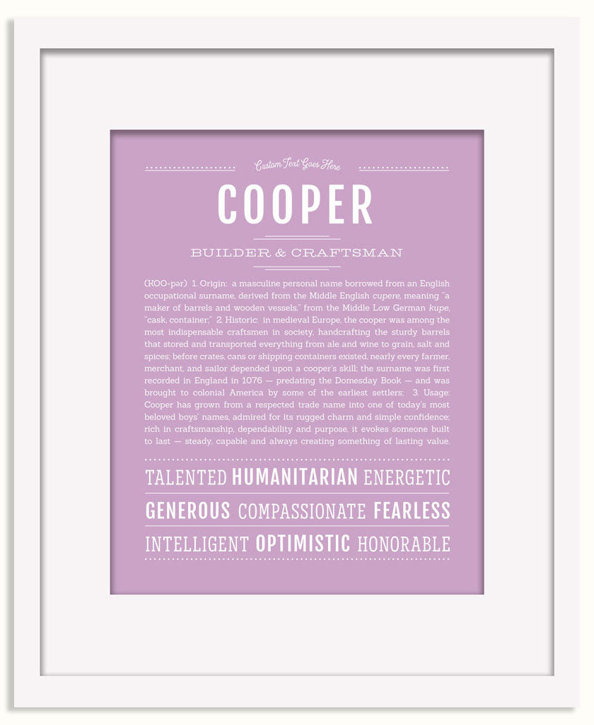 Frame Options | Lilac | Black Frame, Matted