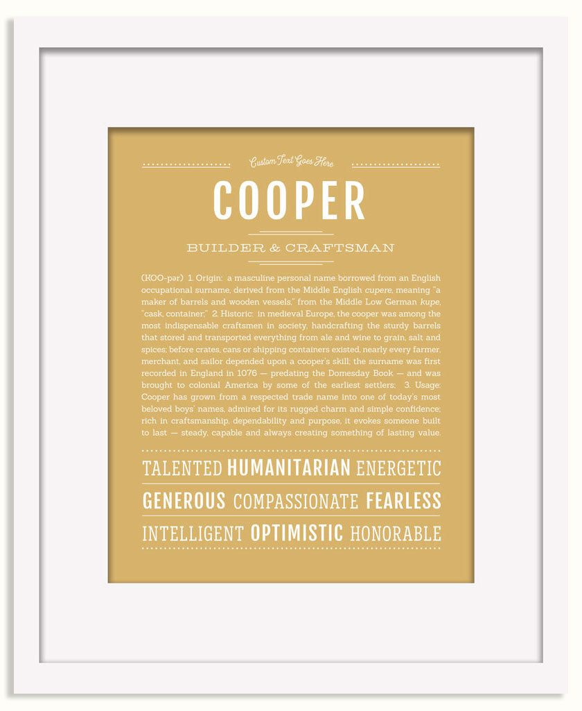 Frame Options | Matte Gold | Black Frame, Matted