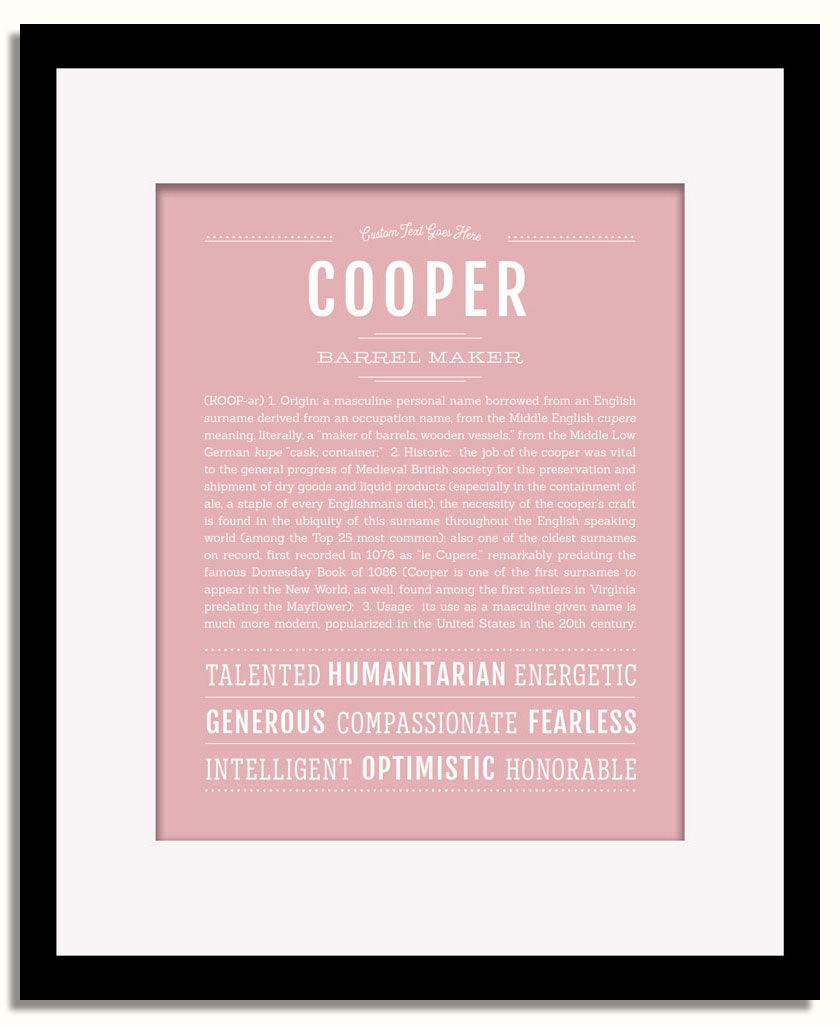 Frame Options | Dusty Rose | Black Frame, Matted