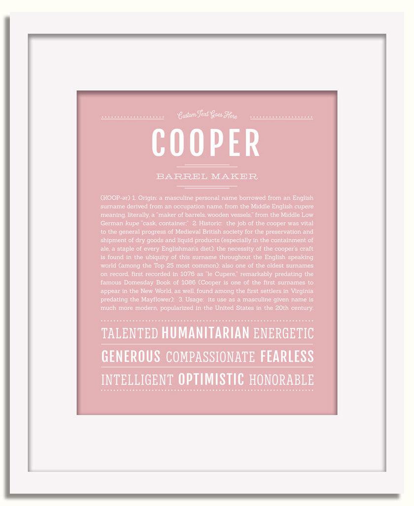 Frame Options | Dusty Rose | White Frame, Matted