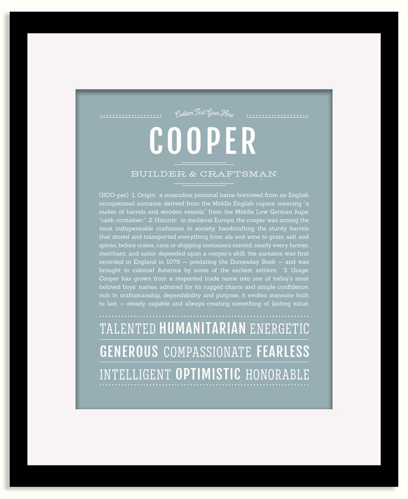 Frame Options | Powder Blue | Maple Frame, Matted