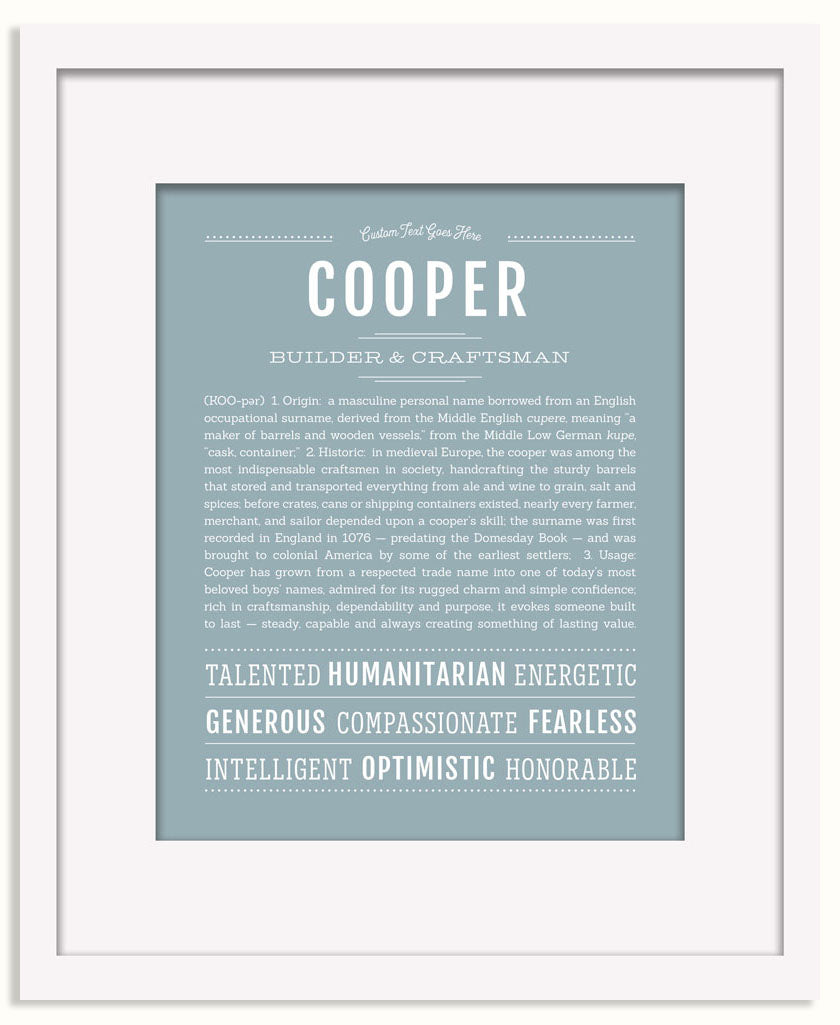 Frame Options | Powder Blue | Black Frame, Matted
