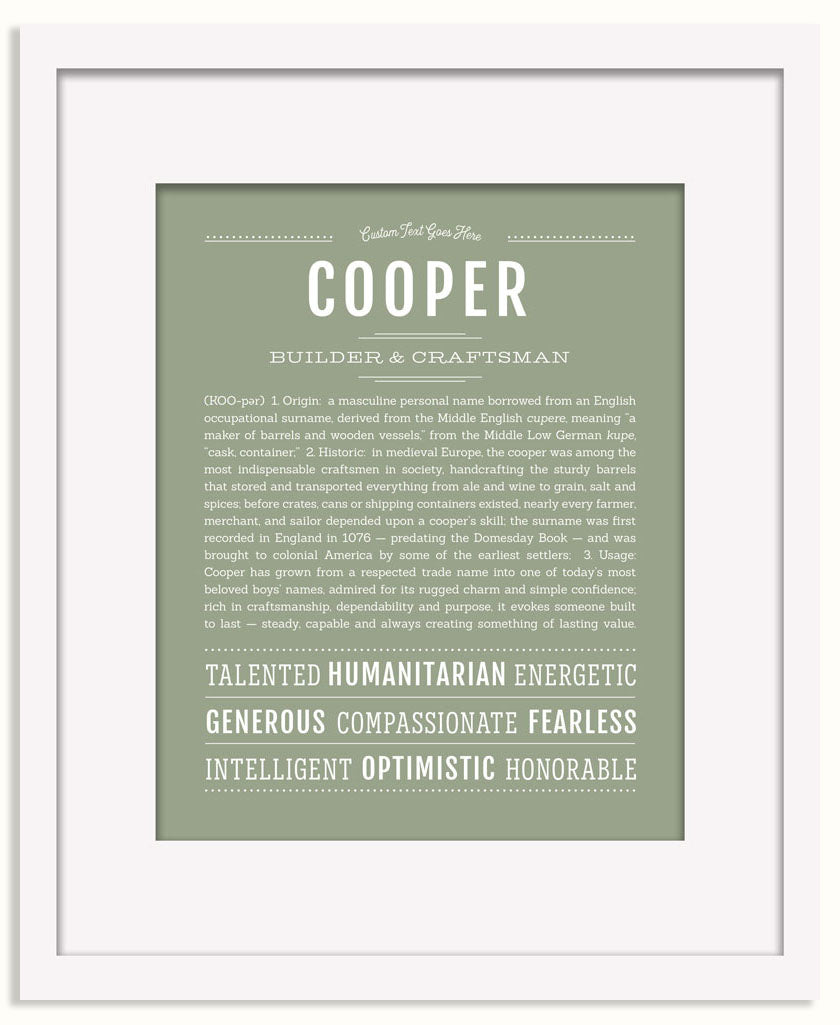 Frame Options | Sage | Black Frame, Matted