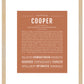 Cooper | Name Art Print