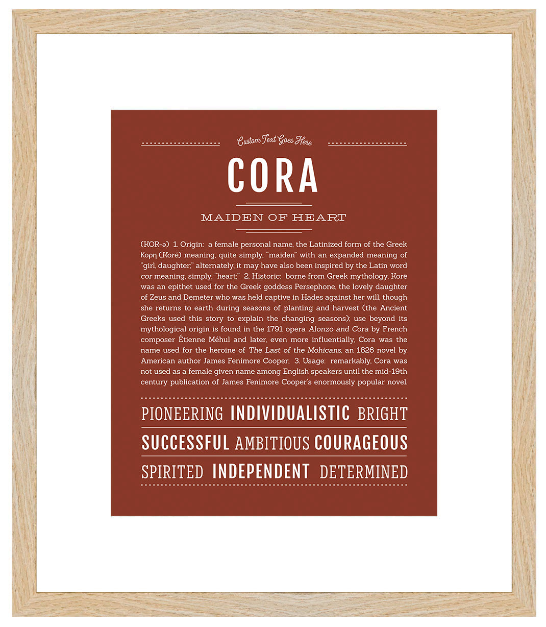 Cora | Name Art Print