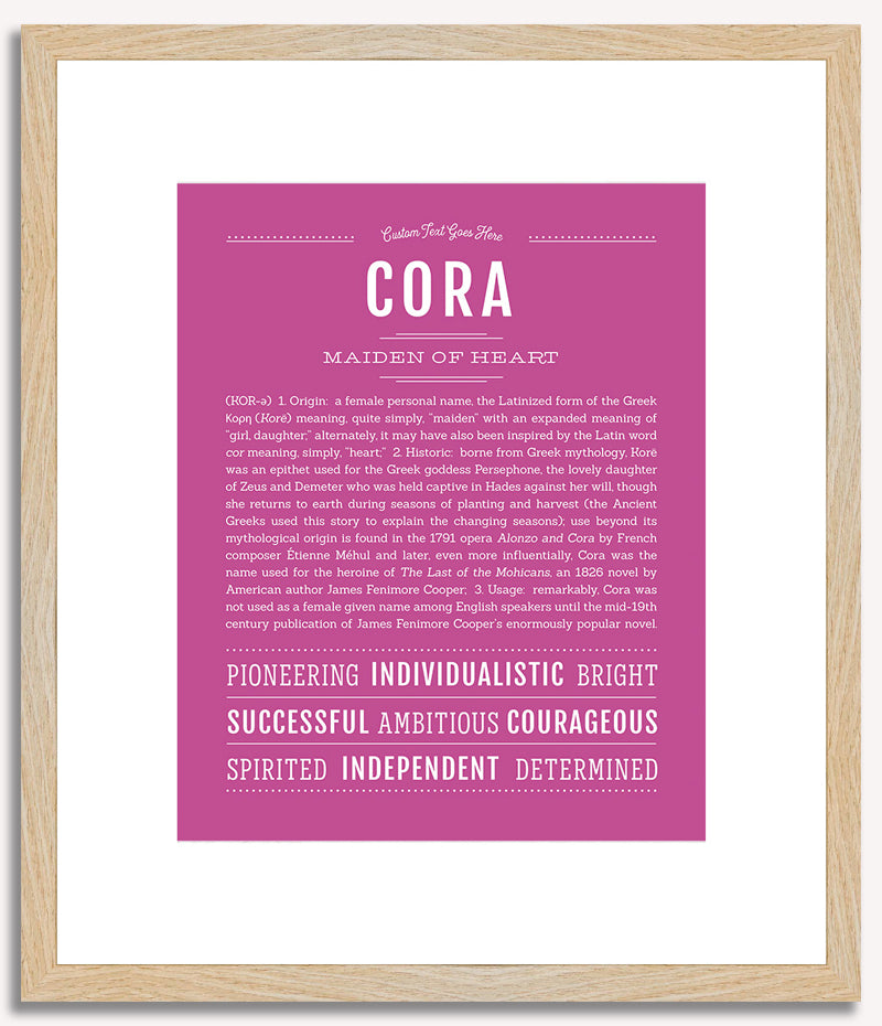 Cora | Name Art Print