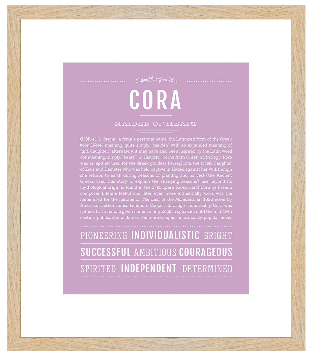 Cora | Name Art Print