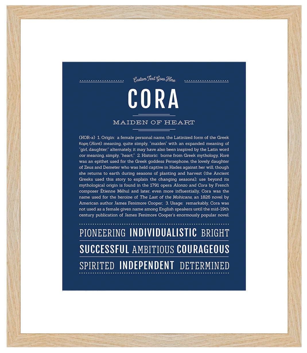 Cora | Name Art Print