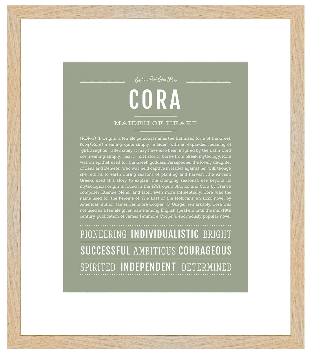 Cora | Name Art Print