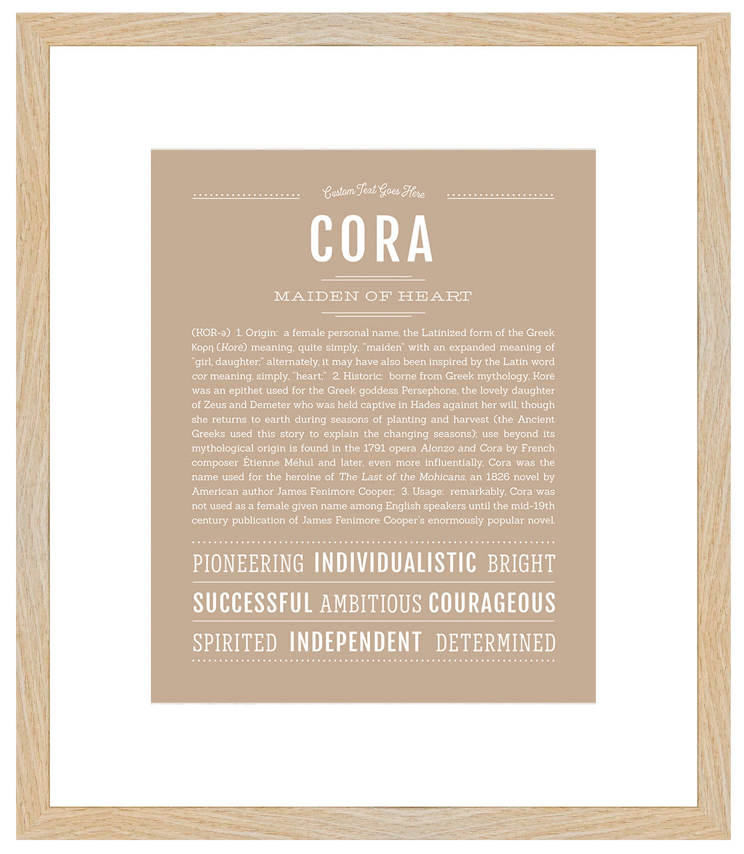 Cora | Name Art Print