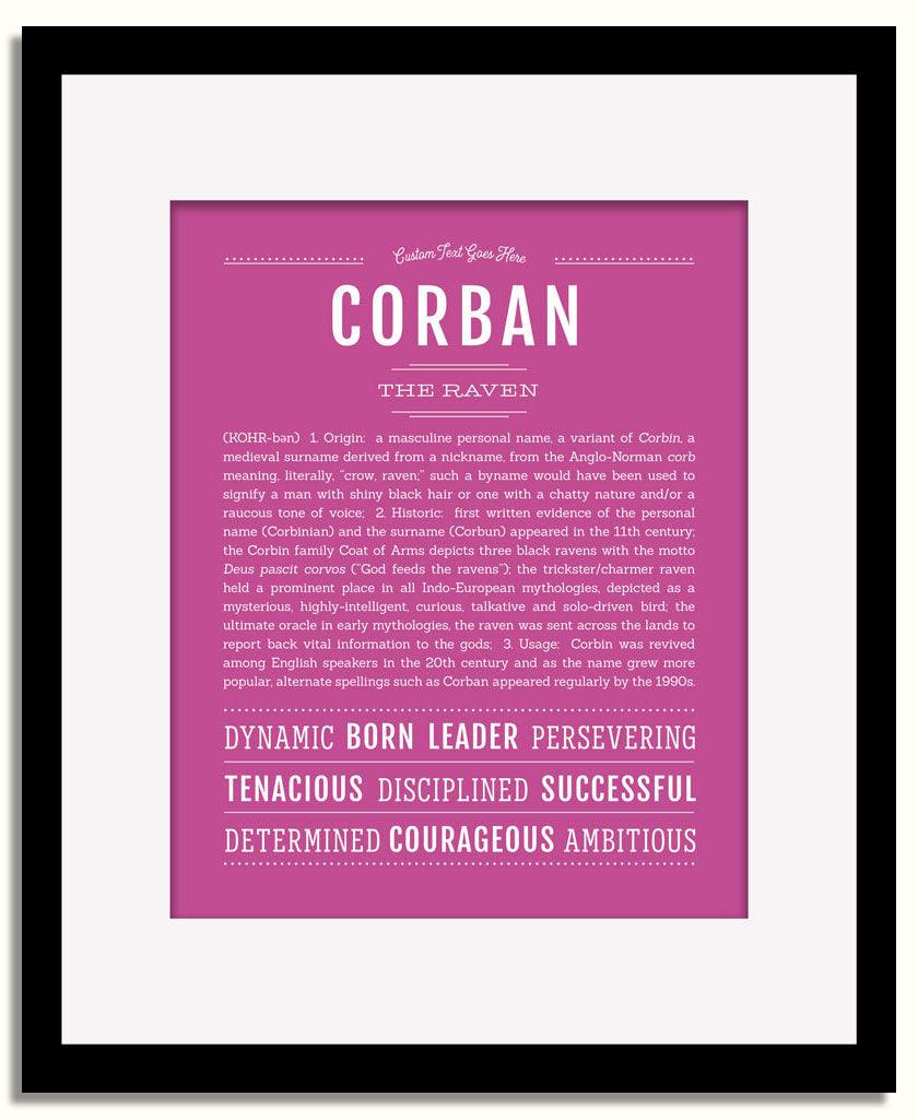 Frame Options | Dark Pink | Black Frame, Matted