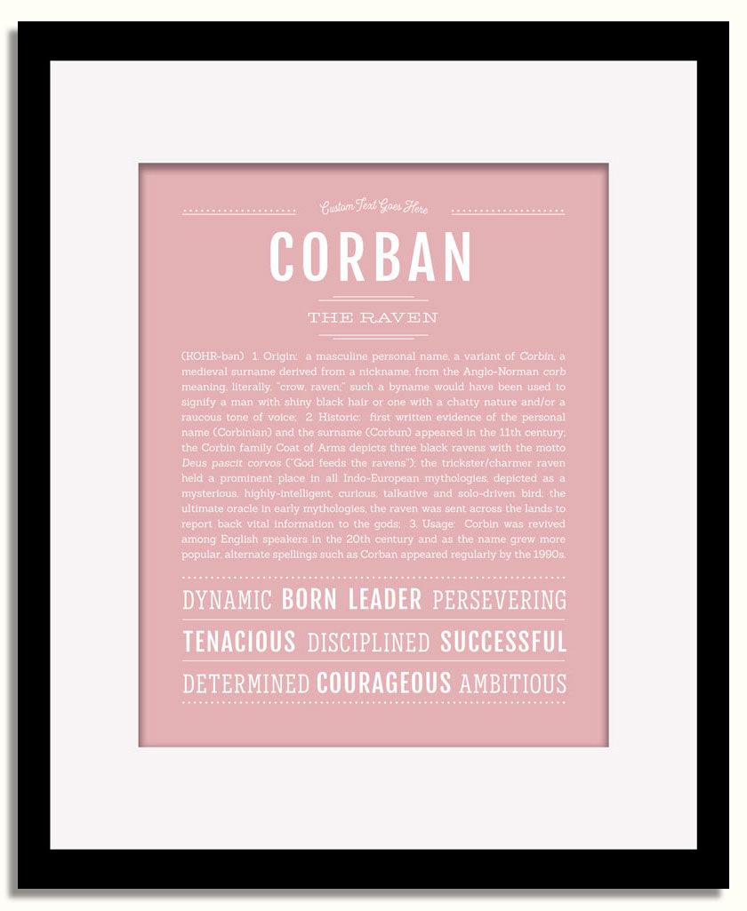 Frame Options | Dusty Rose | Black Frame, Matted