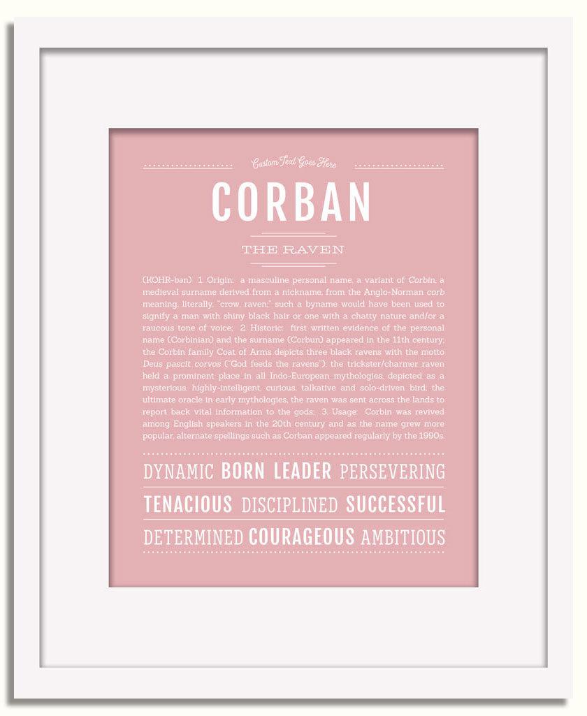 Frame Options | Dusty Rose | White Frame, Matted