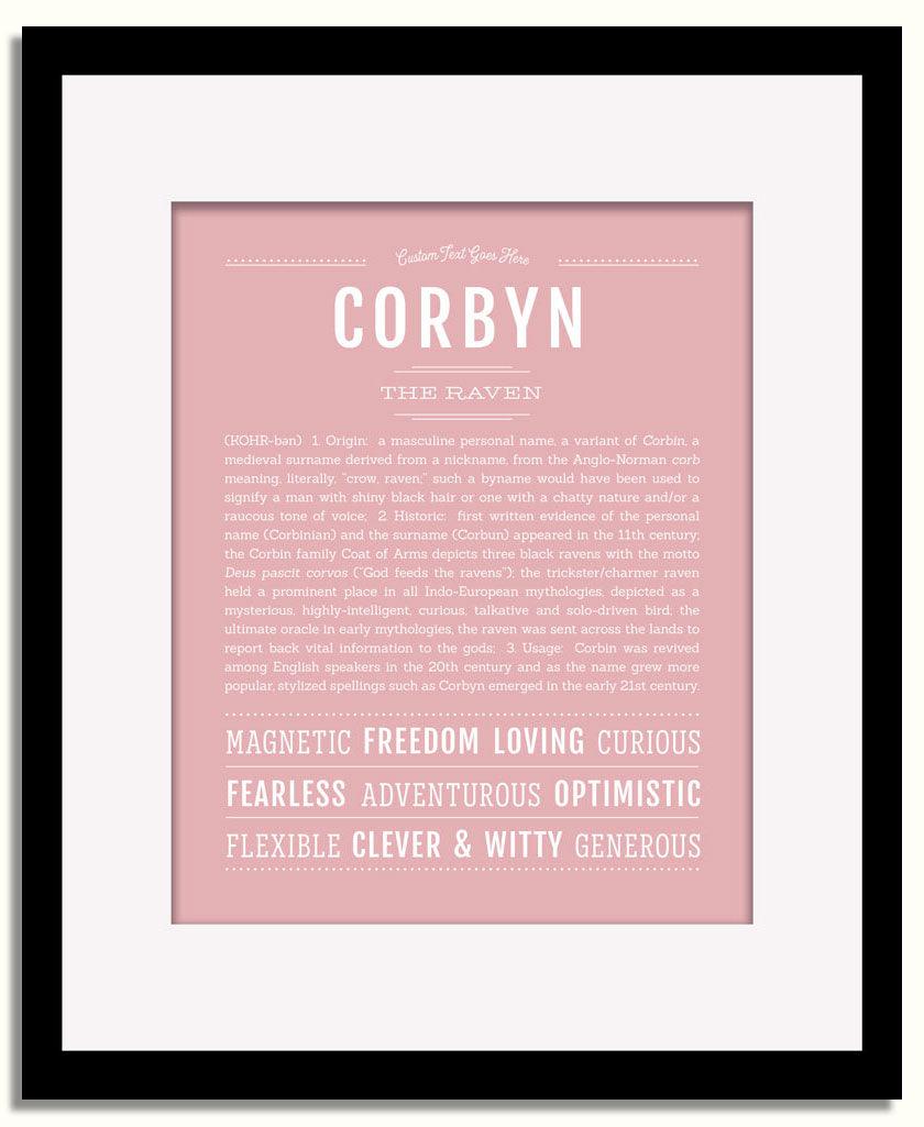 Frame Options | Dusty Rose | Black Frame, Matted