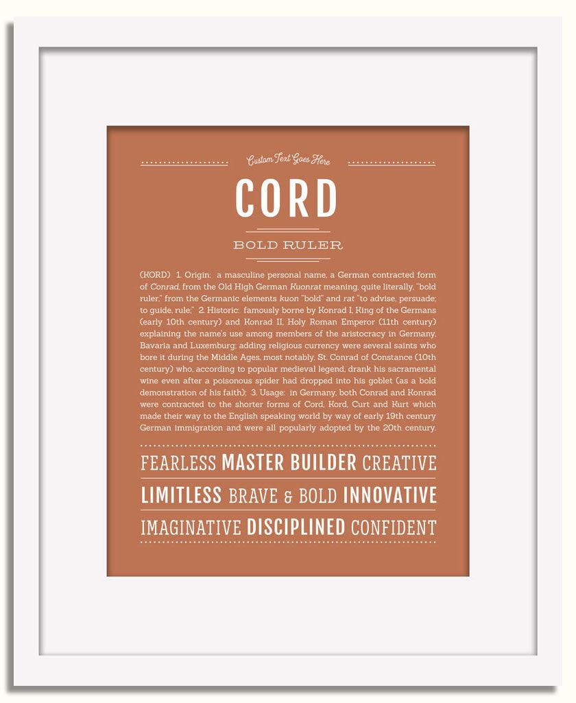 Frame Options | Terra Cotta | White Frame, Matted