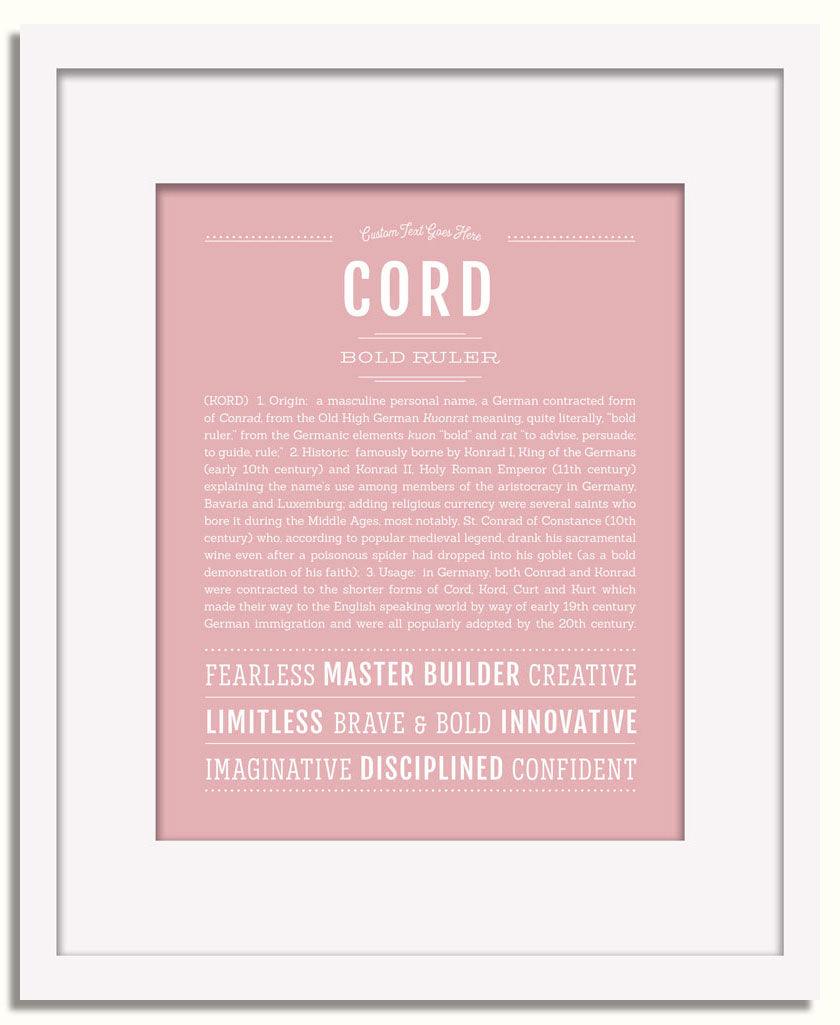 Frame Options | Dusty Rose | White Frame, Matted