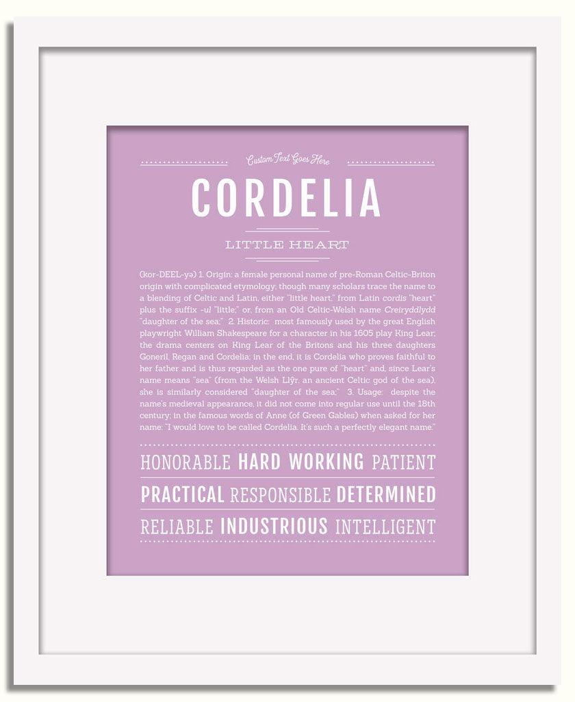 Frame Options | Lilac | White Frame, Matted