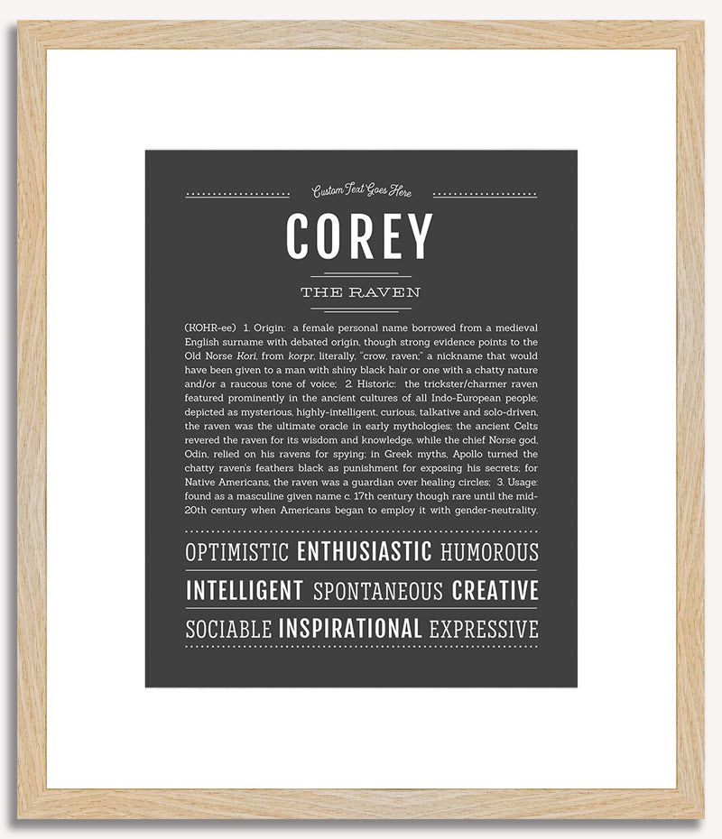 Corey (female) | Name Art Print