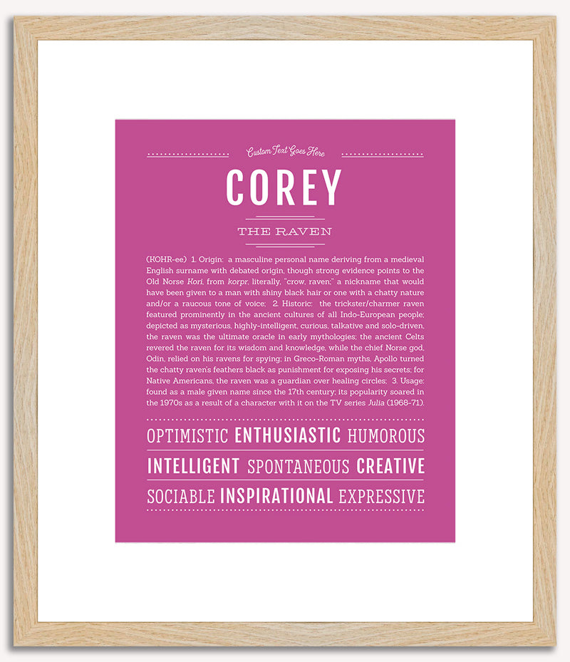 Corey (male) | Name Art Print