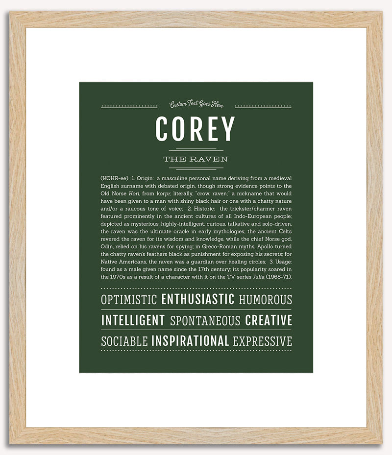 Corey (female) | Name Art Print