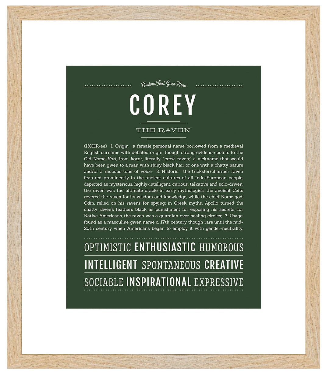 Corey (female) | Name Art Print