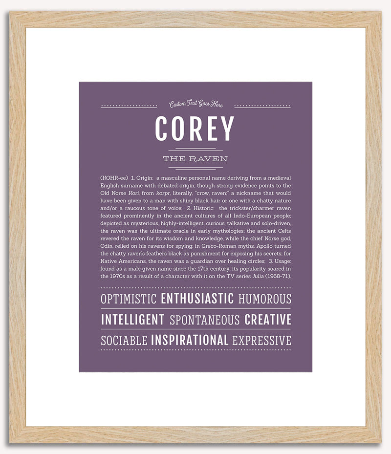 Corey (male) | Name Art Print