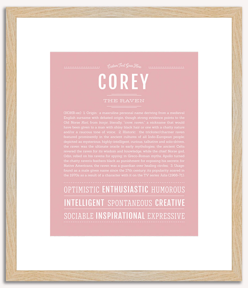 Corey (female) | Name Art Print