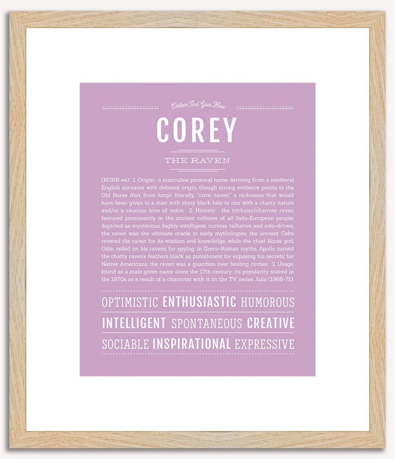 Corey (female) | Name Art Print