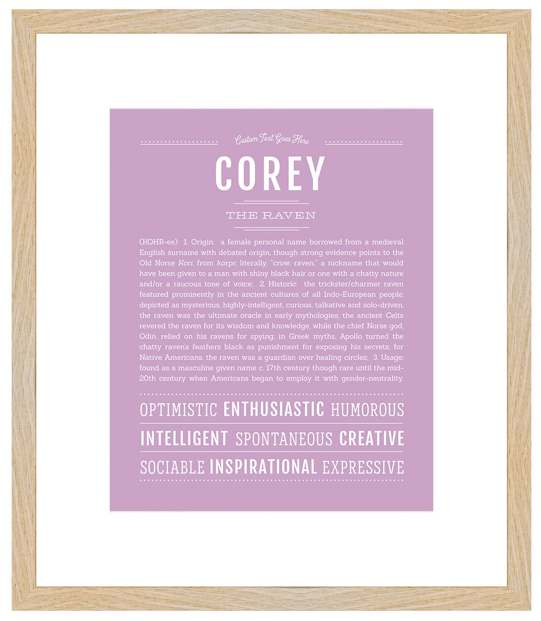 Corey (female) | Name Art Print