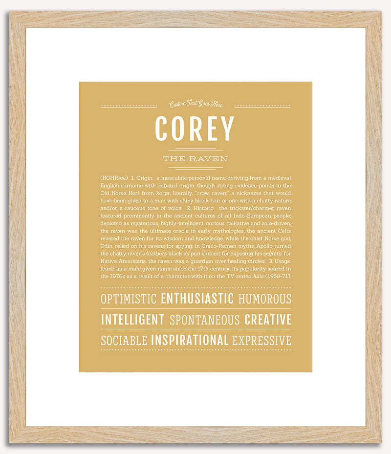 Corey (male) | Name Art Print