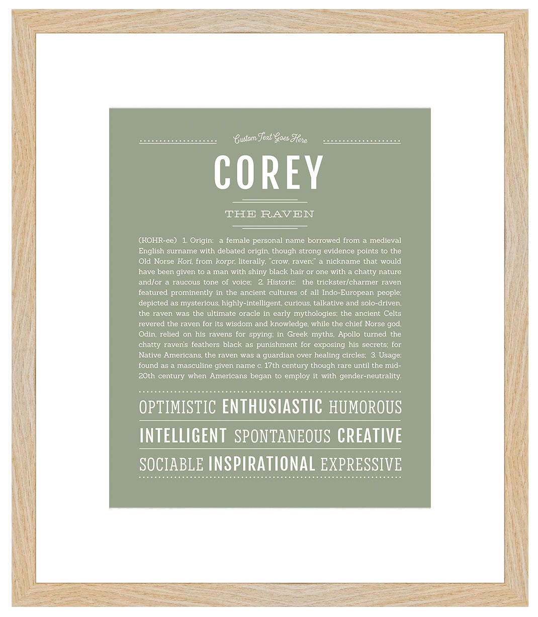 Corey (female) | Name Art Print