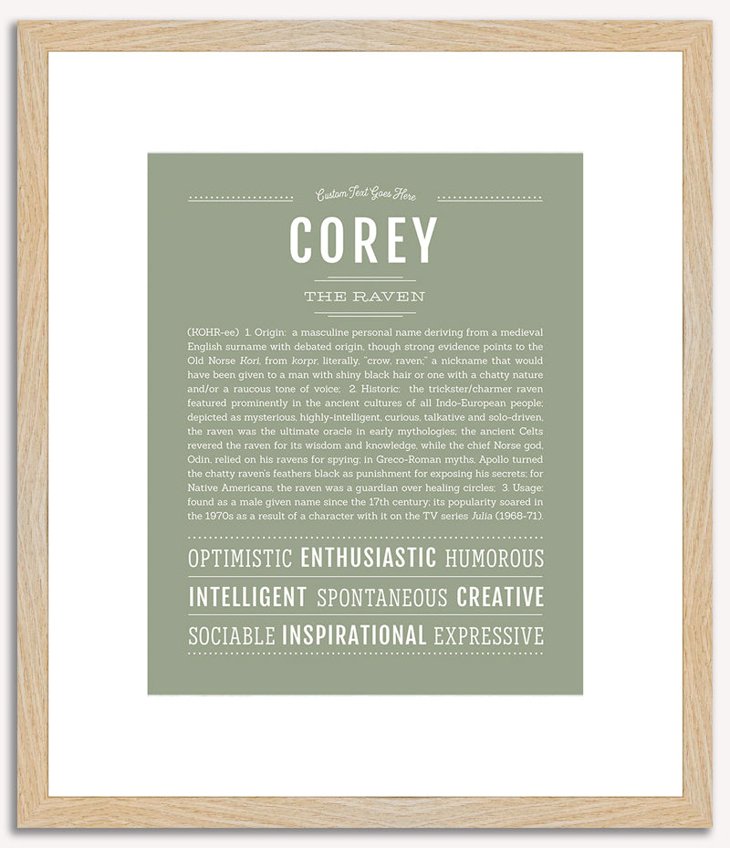 Corey (female) | Name Art Print