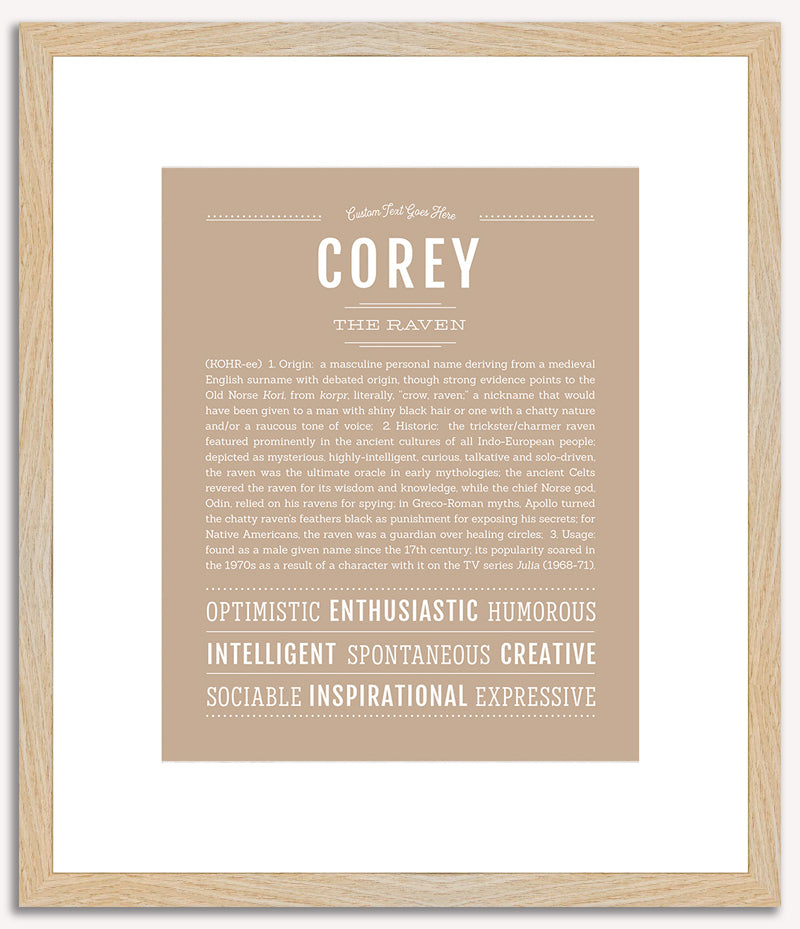 Corey (female) | Name Art Print