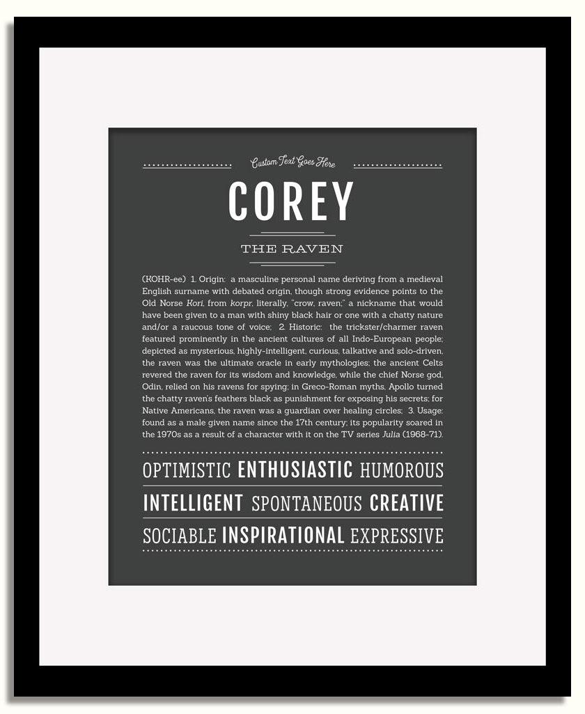 Frame Options | Charcoal Gray | Black Frame, Matted