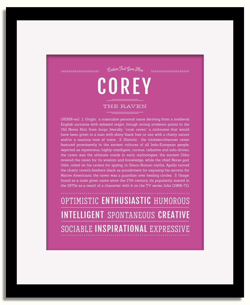 Frame Options | Dark Pink | Black Frame, Matted