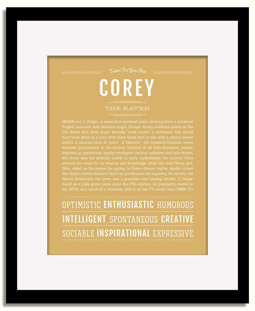 Frame Options | Matte Gold | Black Frame, Matted