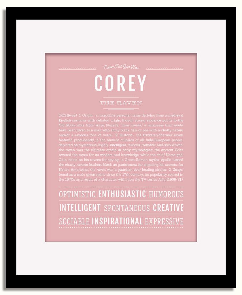 Frame Options | Dusty Rose | Black Frame, Matted