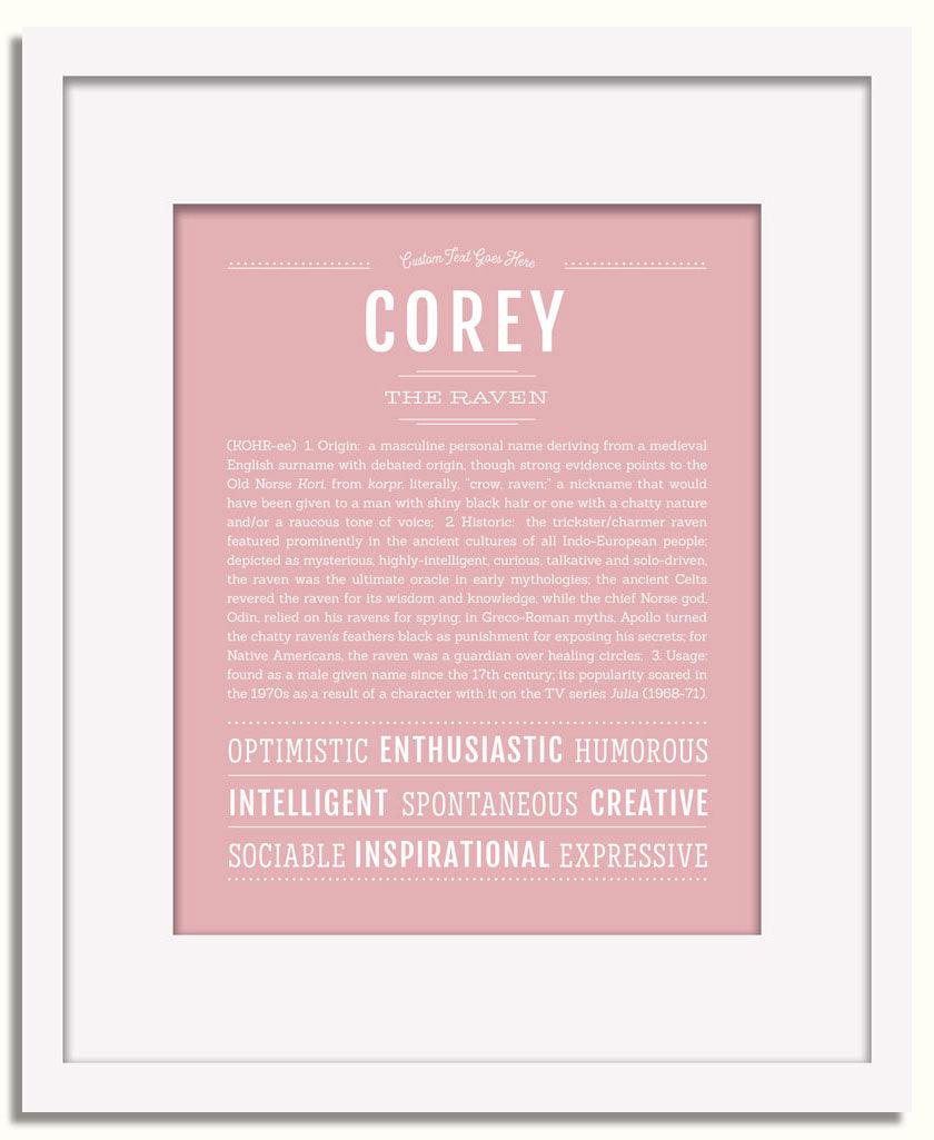 Frame Options | Dusty Rose | White Frame, Matted