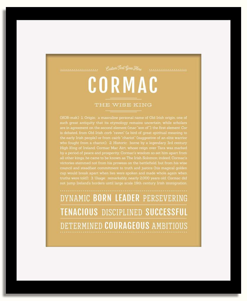 Frame Options | Matte Gold | Black Frame, Matted