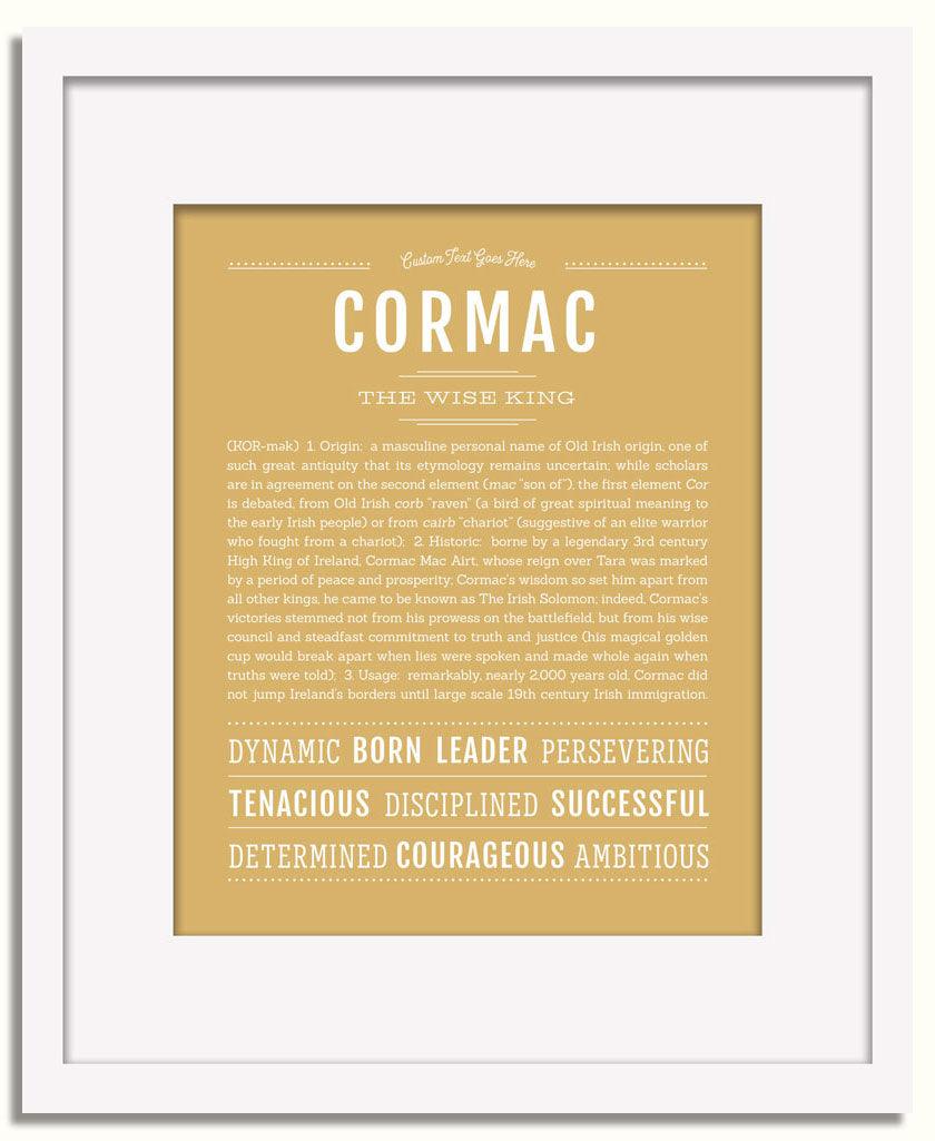 Frame Options | Matte Gold | White Frame, Matted