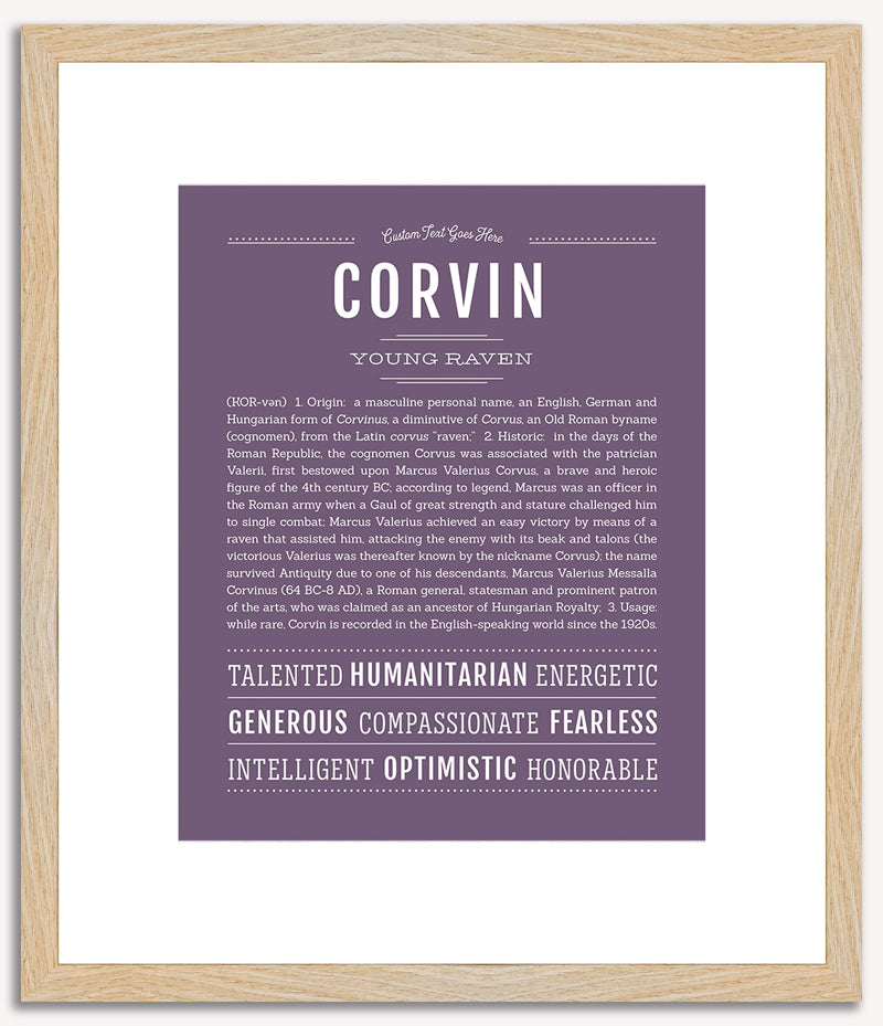 Corvin | Name Art Print