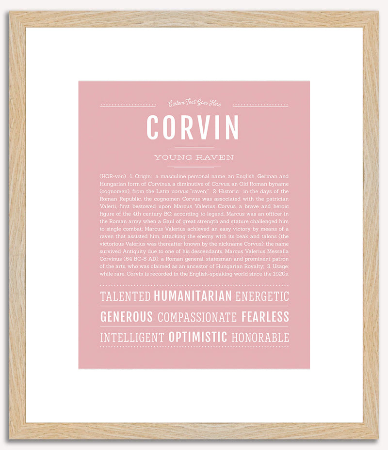 Corvin | Name Art Print