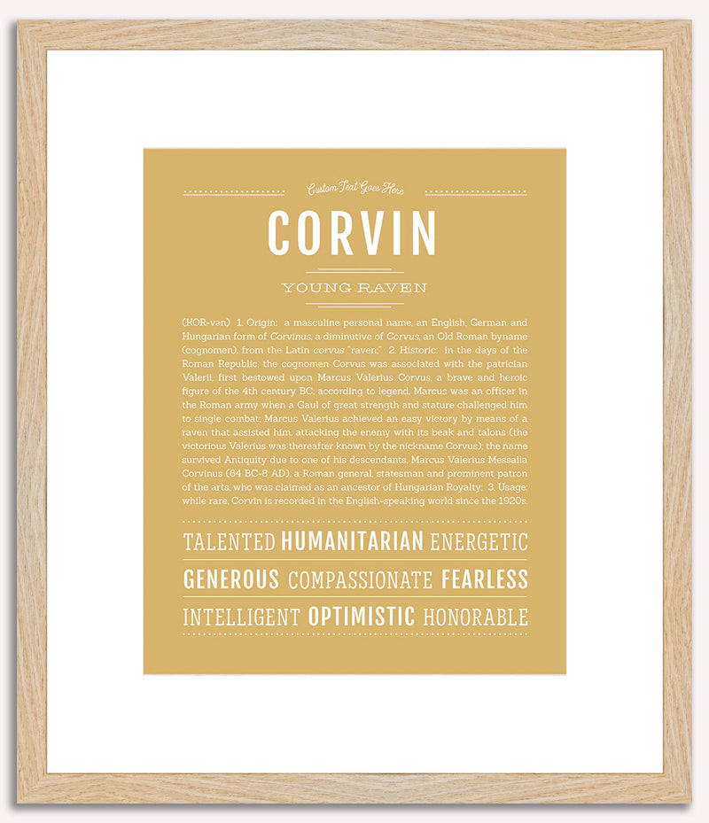 Corvin | Name Art Print