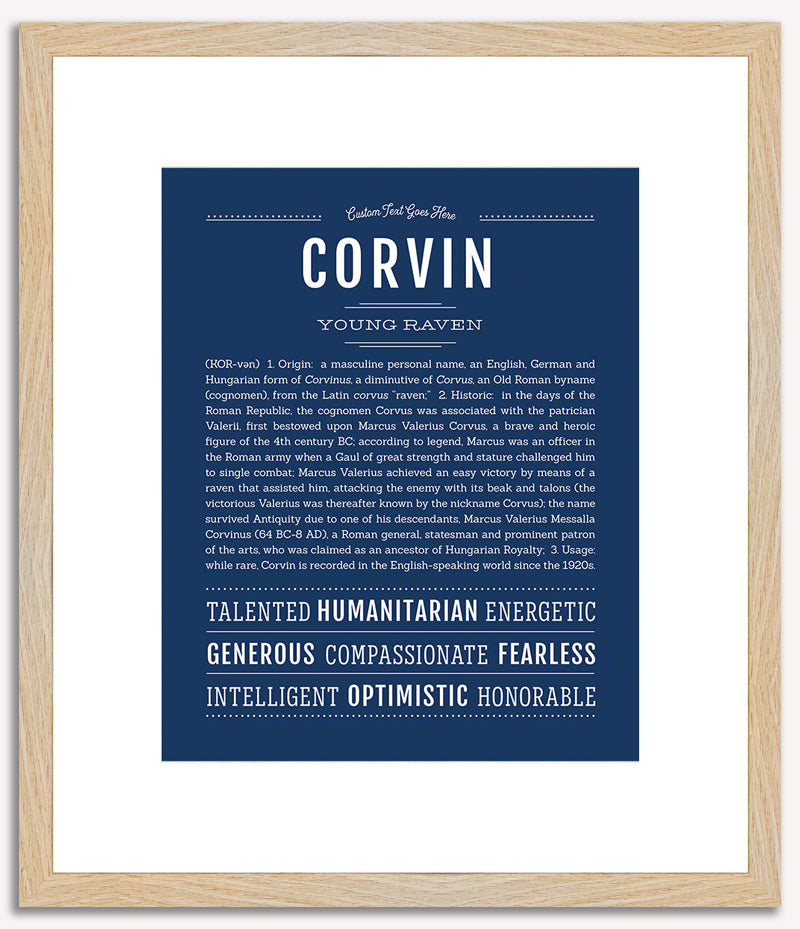 Corvin | Name Art Print