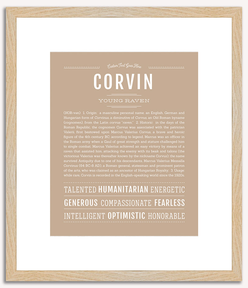 Corvin | Name Art Print