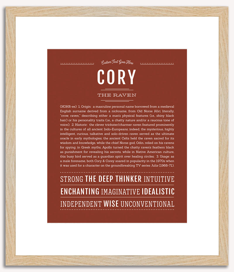 Cory (female) | Name Art Print