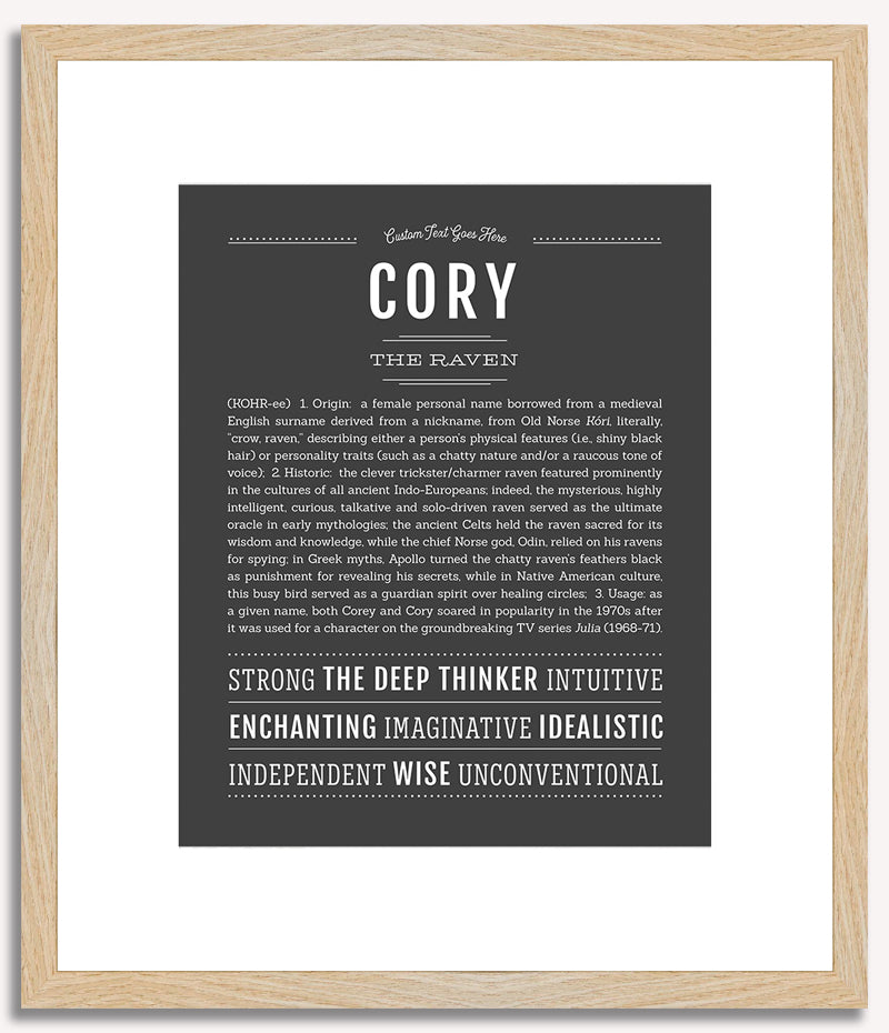 Cory (female) | Name Art Print