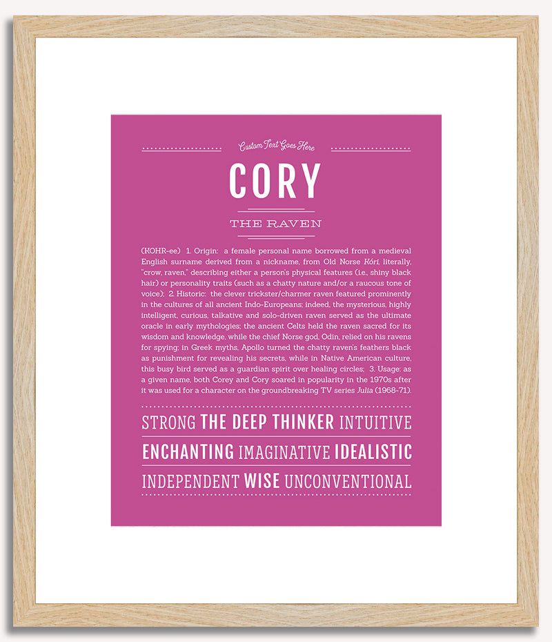 Cory (female) | Name Art Print