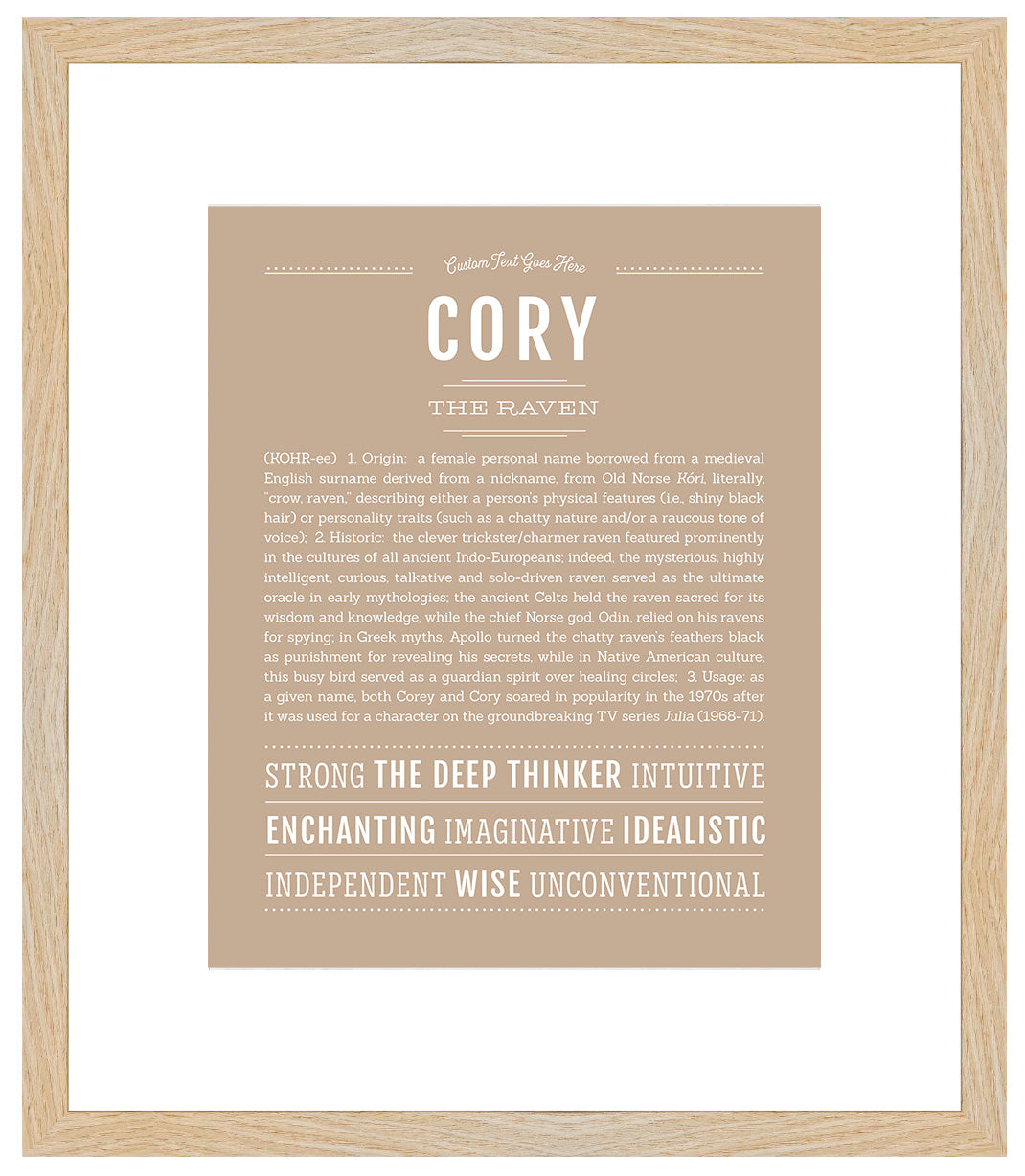 Cory (female) | Name Art Print