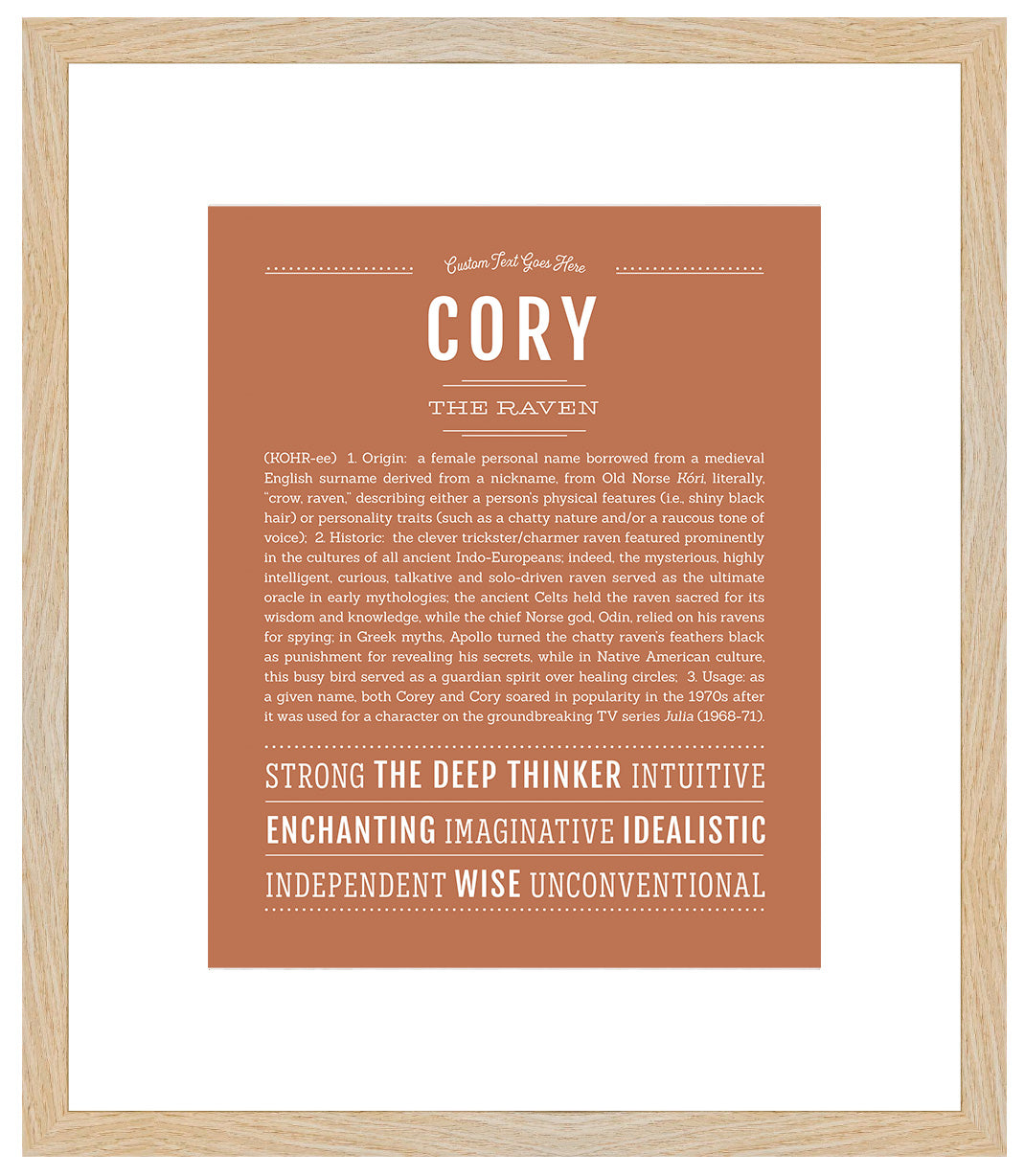 Cory (female) | Name Art Print